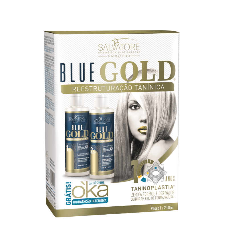 Salvatore Kit Blue Gold 100ml + Sachê Gold Xpress 15ml