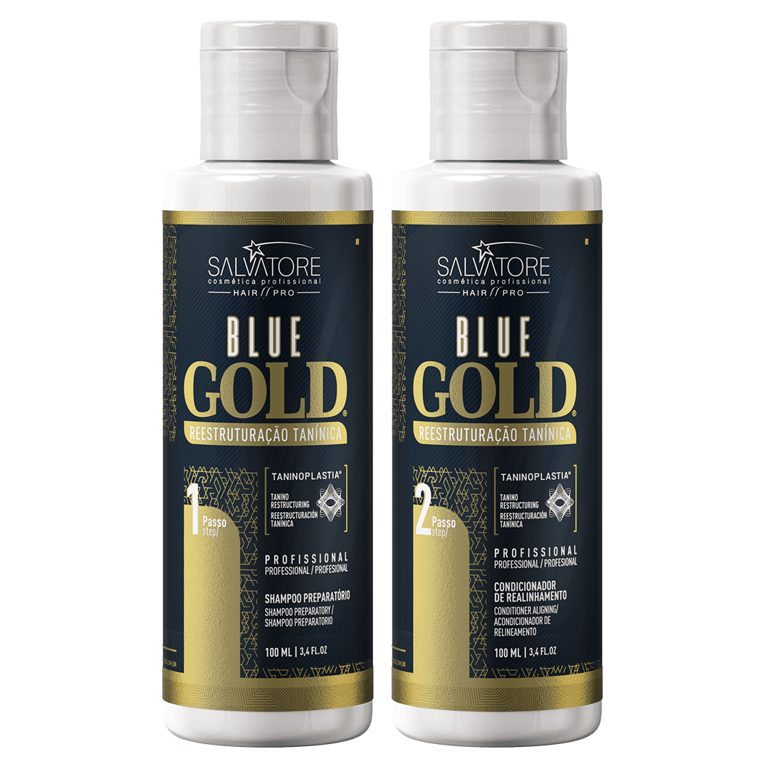 Salvatore Kit Blue Gold 100ml + Sachê Gold Xpress 15ml