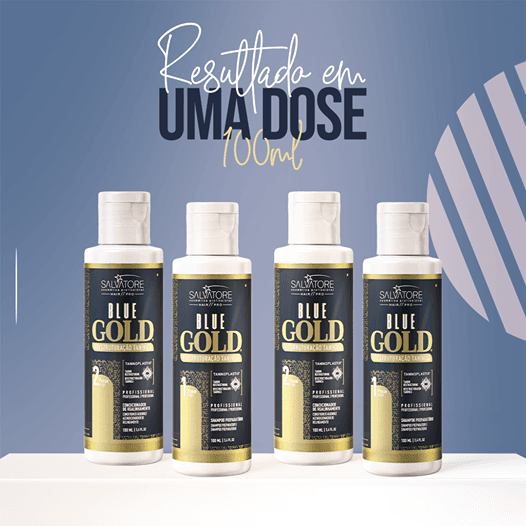 Salvatore Kit Blue Gold 100ml + Sachê Gold Xpress 15ml