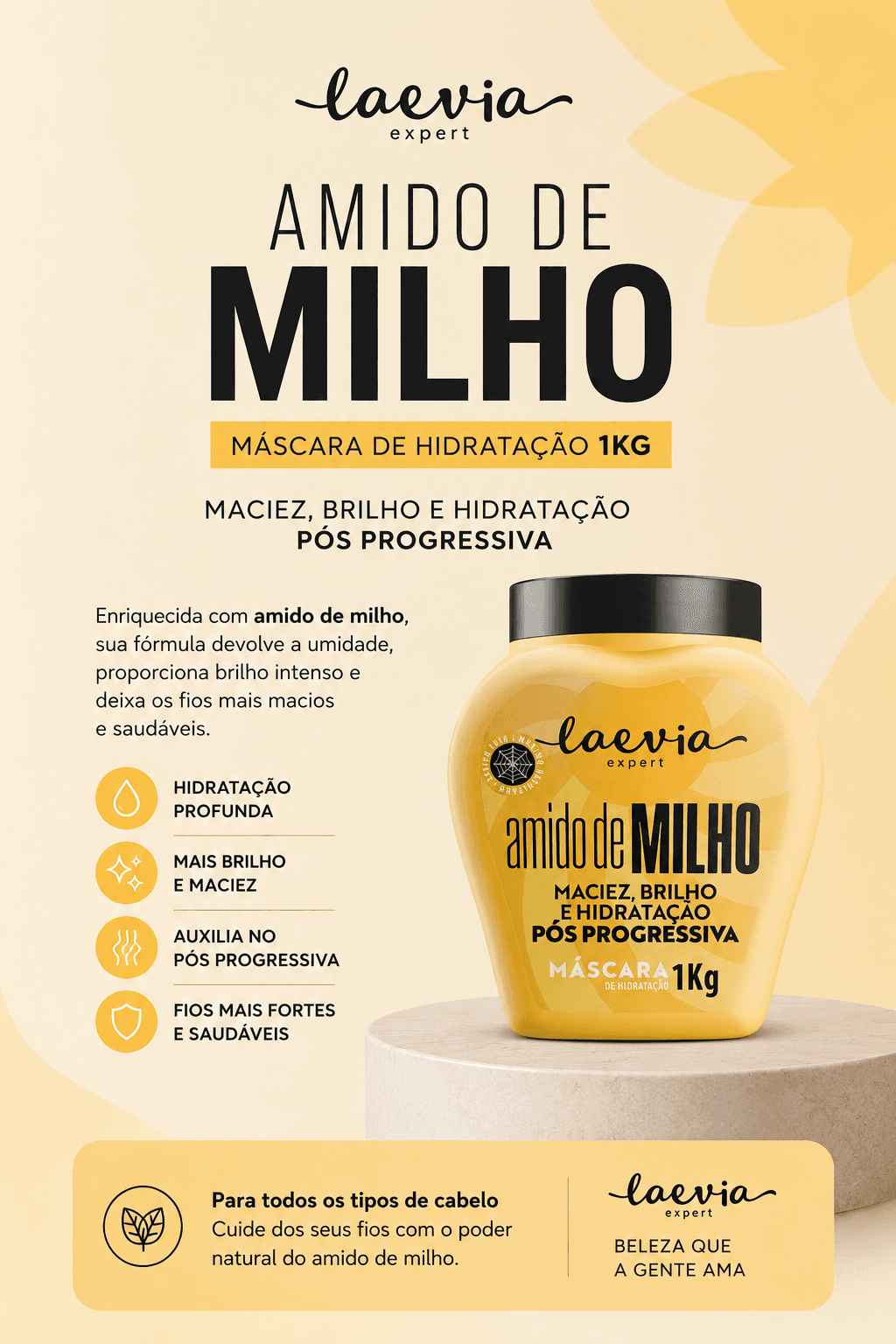 Laevia Máscara Amido de Milho1Kg
