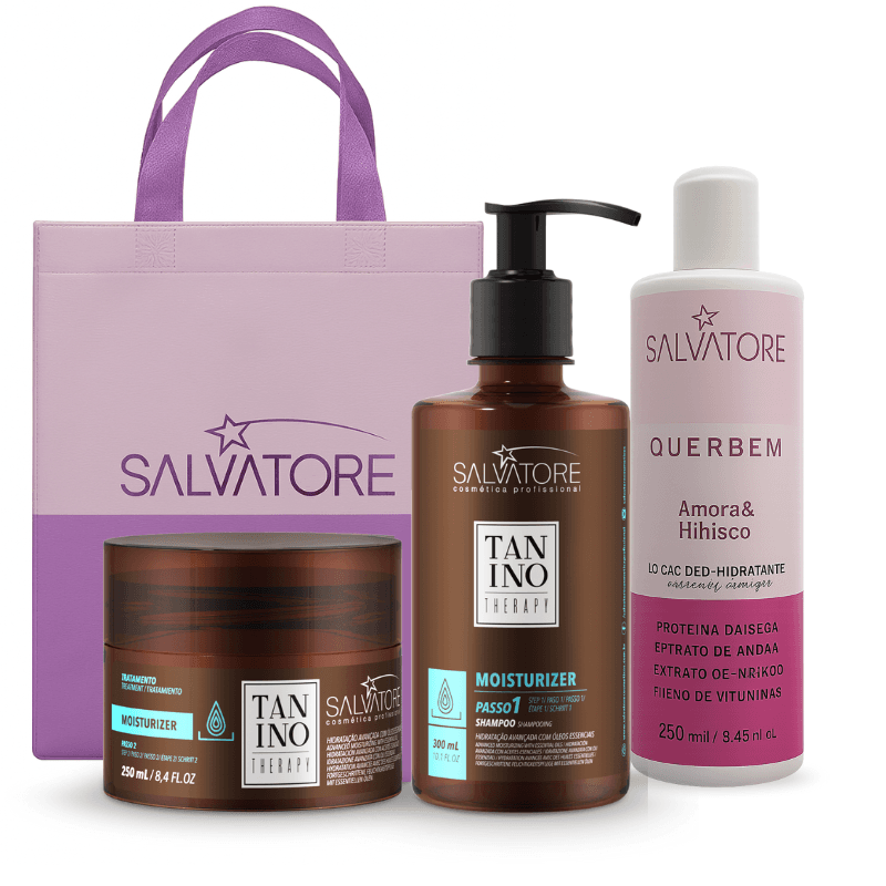 Kit Salvatore Tanino Moisturizer + Creme Corpo Amora e Hibisco