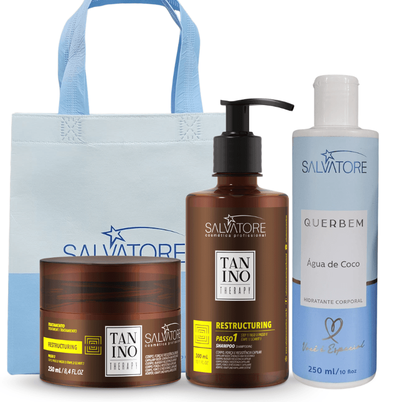 Kit Tanino Therapy Restructuring + Creme Corpo Agua de Coco